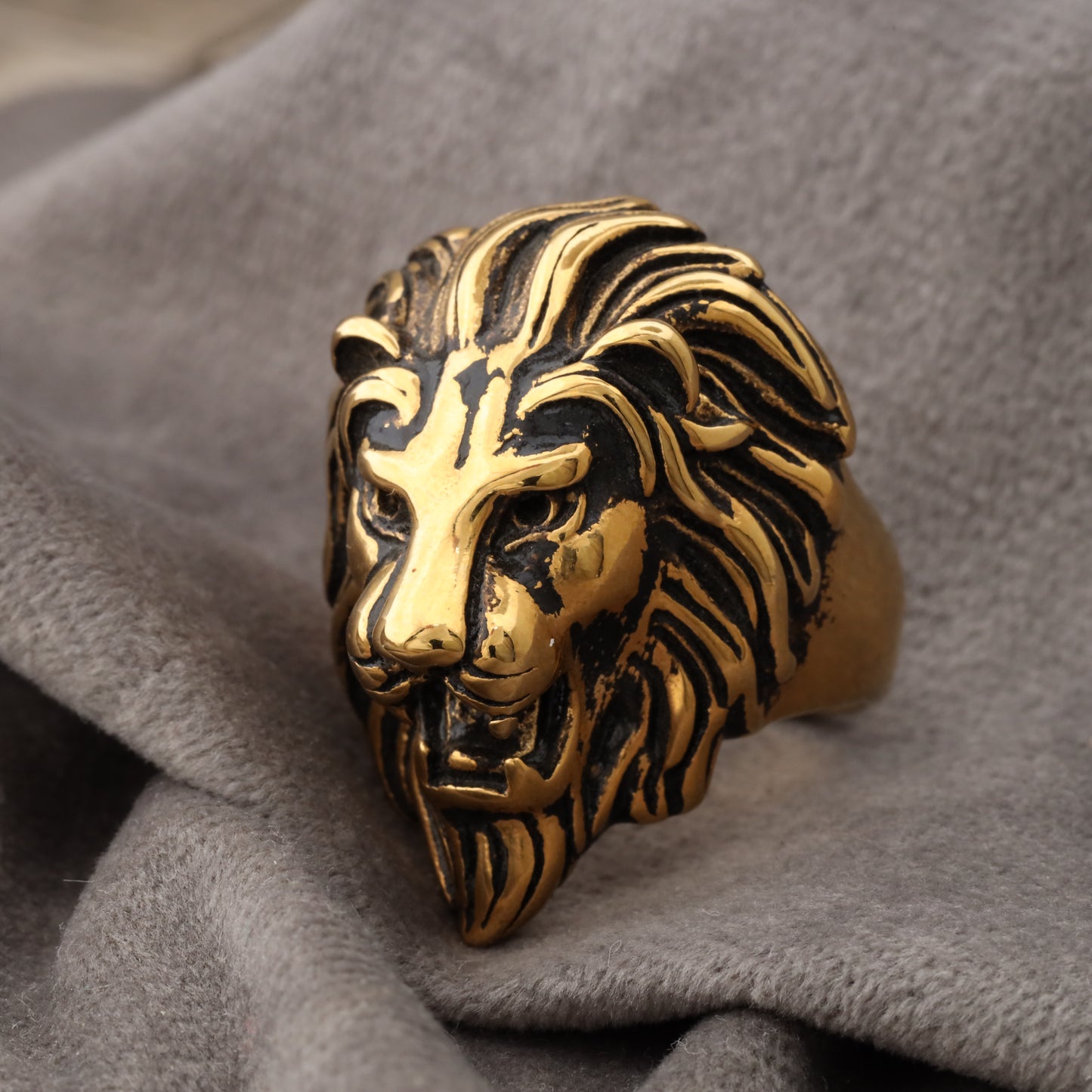Lion Head Stainless Steel Ring A71