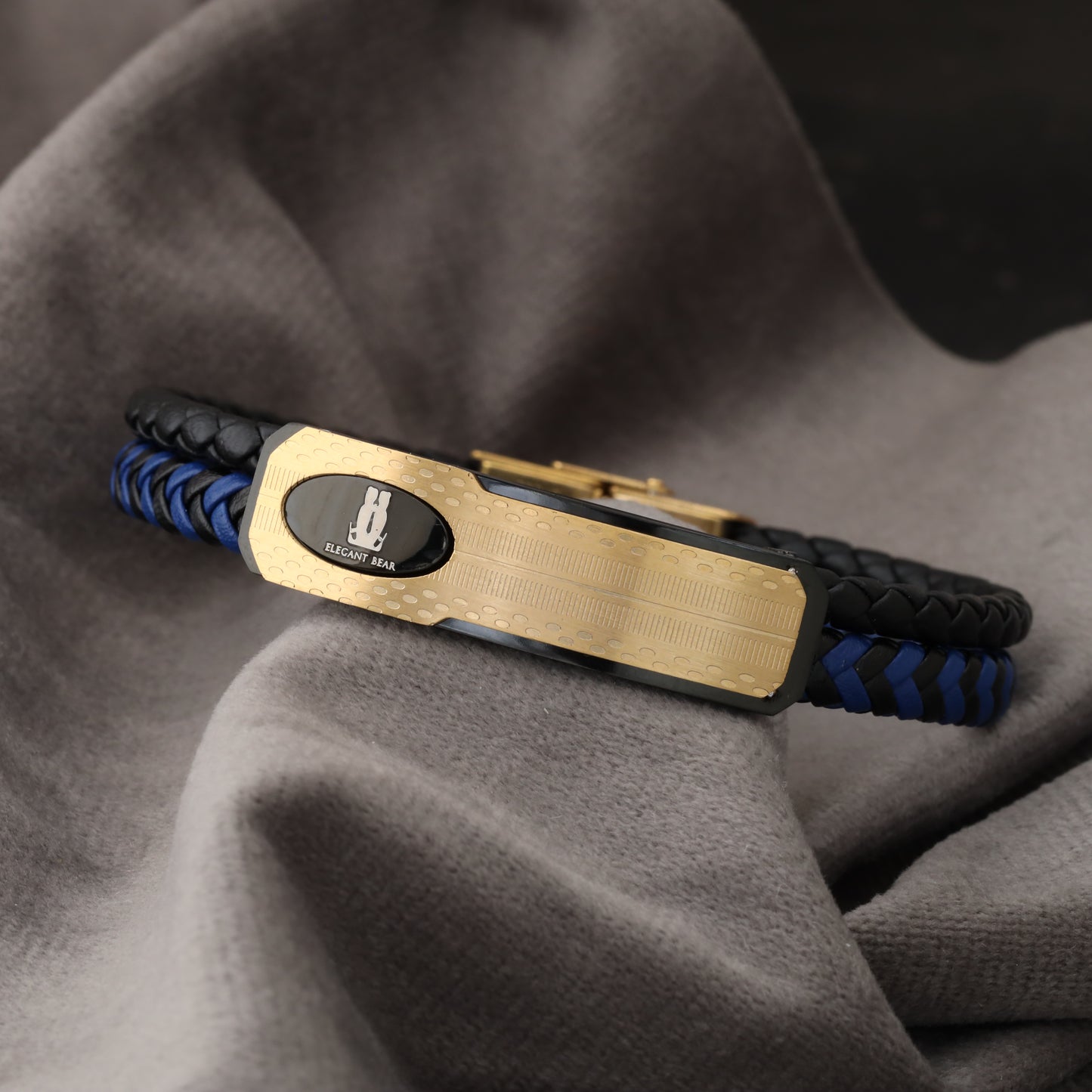 Natural Leather & Stainless Steel Bracelet L723