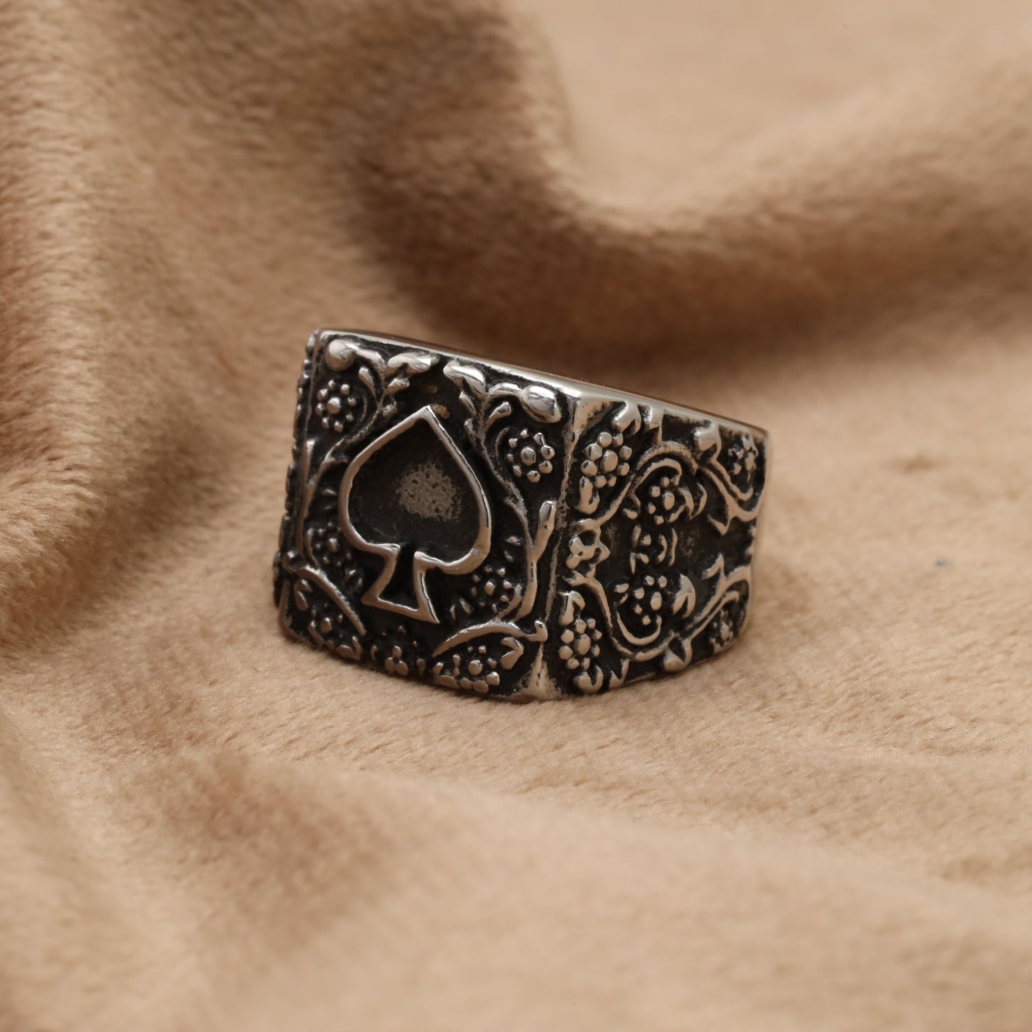 Ace of Spades Stainless Steel Ring R6659