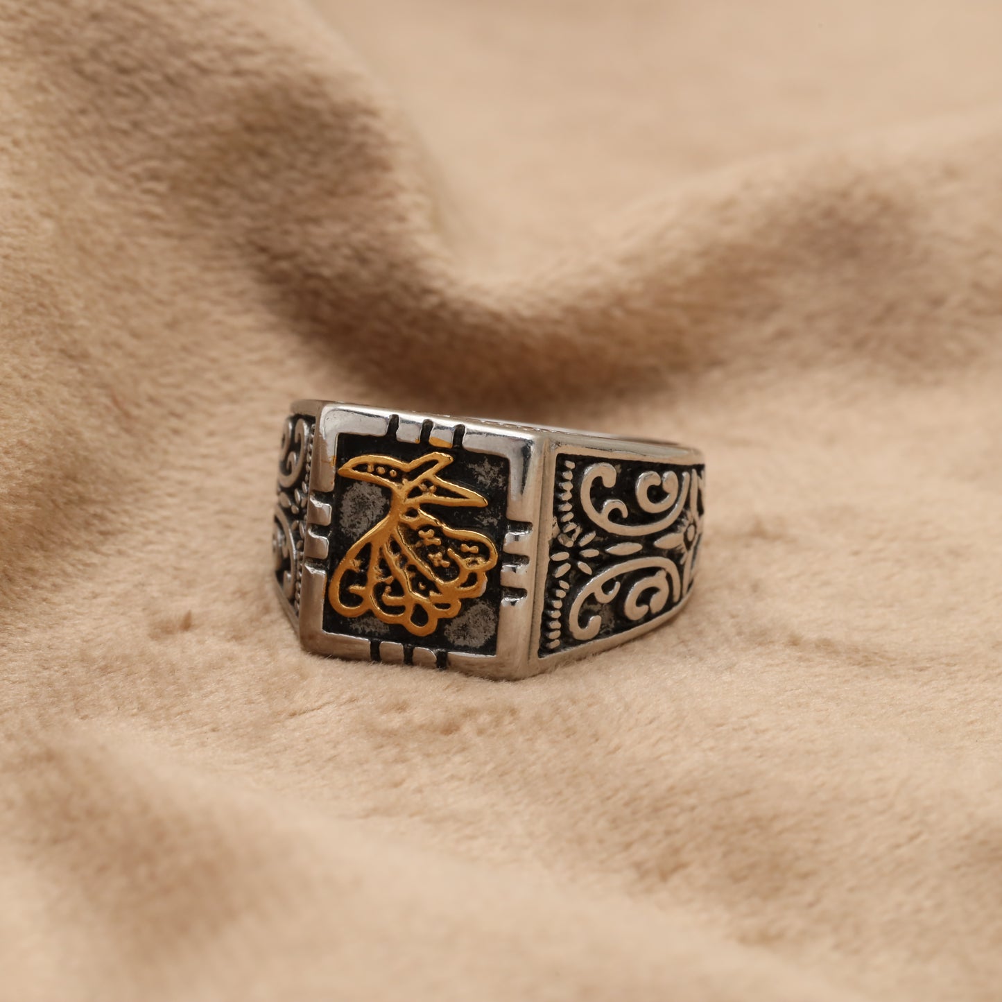 Sufi Whirling Dervish Stainless Steel Ring R1239