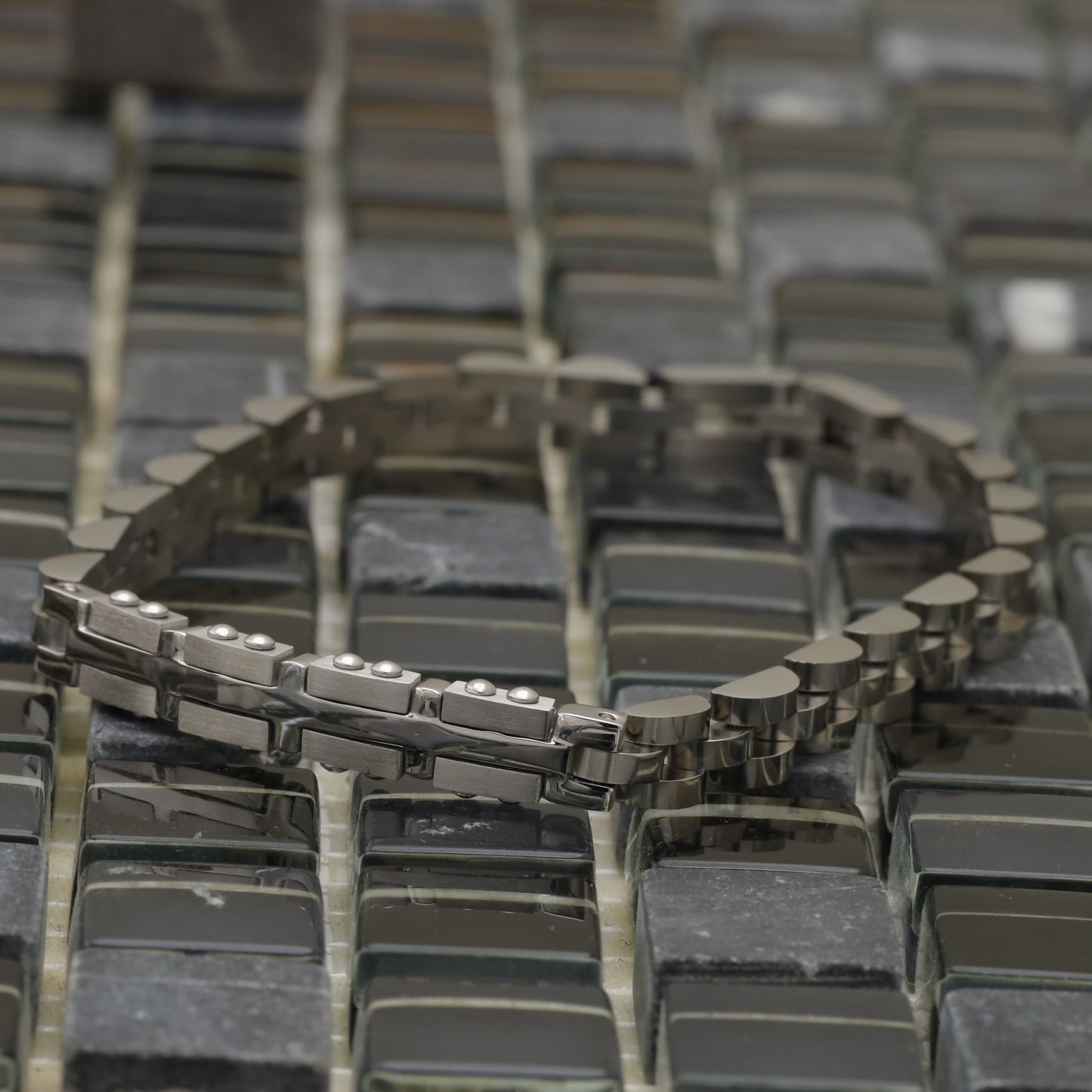 Silver Stainless Steel Link Bracelet B3