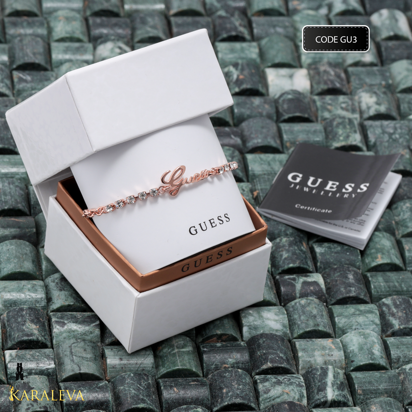Guess Rose Gold Plated Metal Bracelet G1