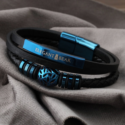Elegant Bear Premium Multi-Layer Leather Bracelet - L1256