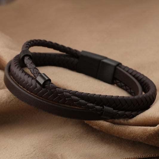 Brown Leather Bracelet L1265