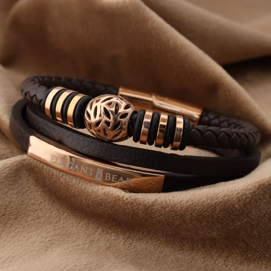 Brown Leather Bracelet L1267
