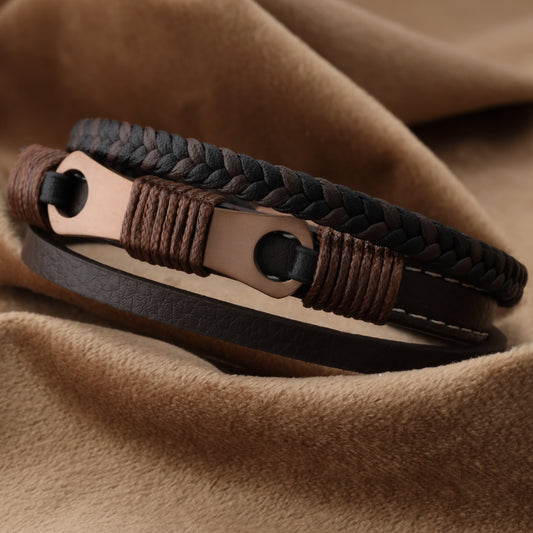 Brown Leather Bracelet L1237