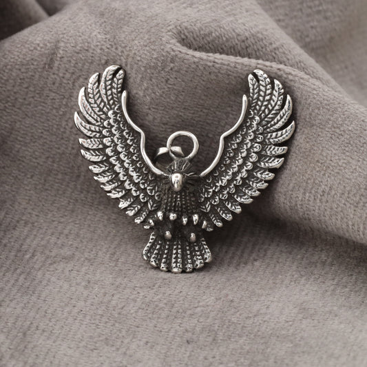 Eagle Pendant - Silver Stainless Steel - Majestic Design - S195