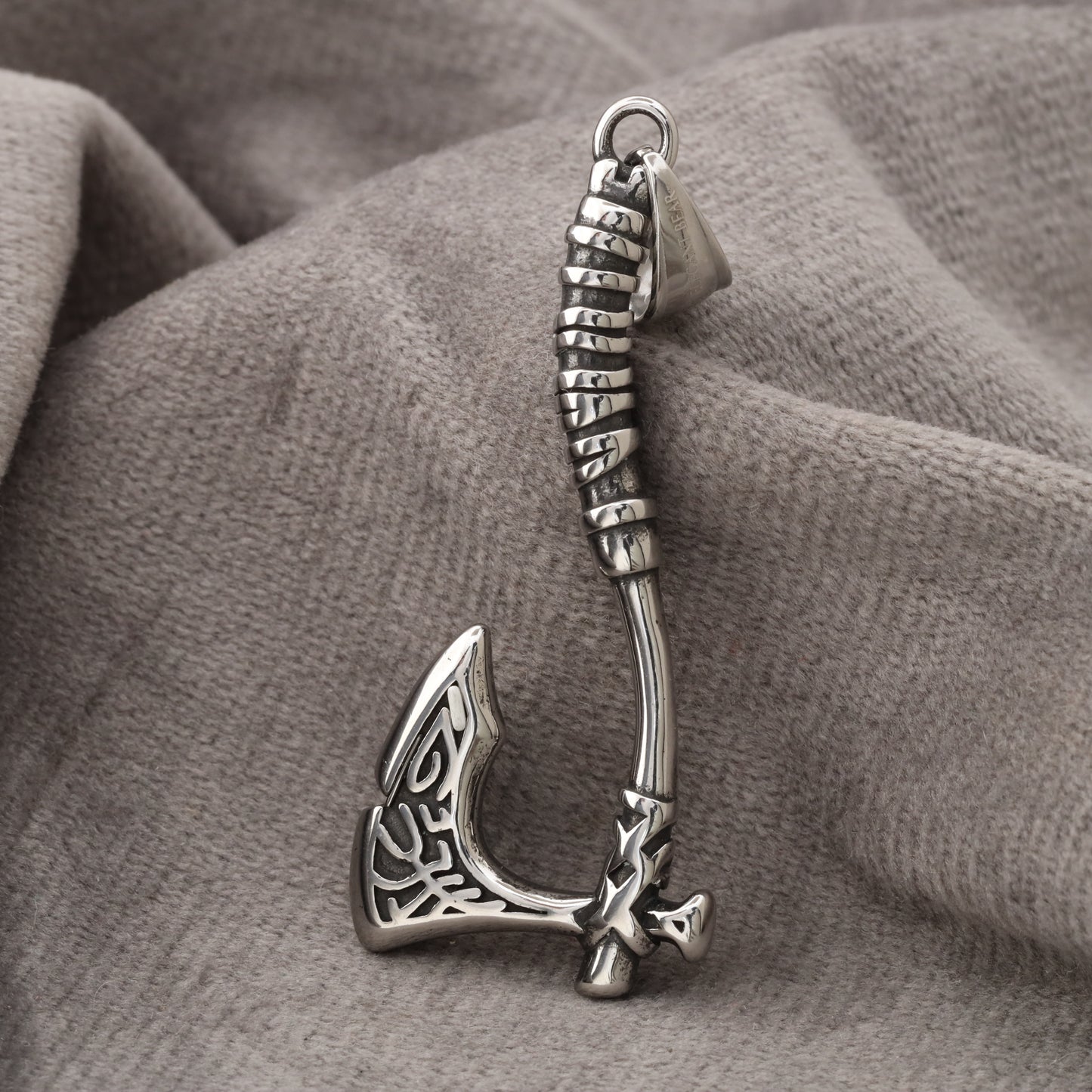 Silver Axe Pendant - Stainless Steel - Viking Warrior Design - S275