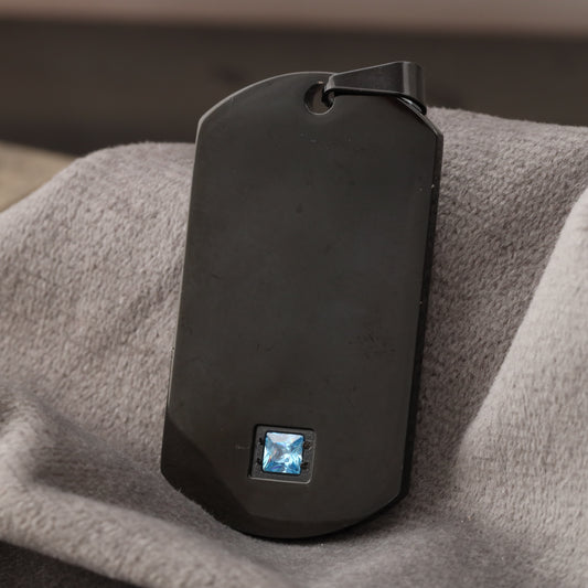 Black Plate Pendant S166