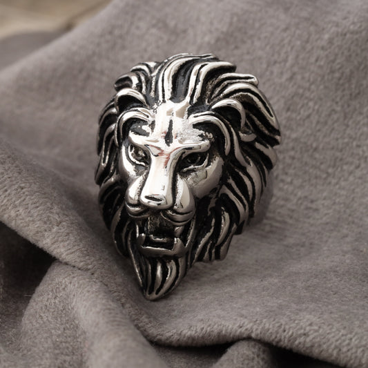 Lion Head Stainless Steel Ring A70