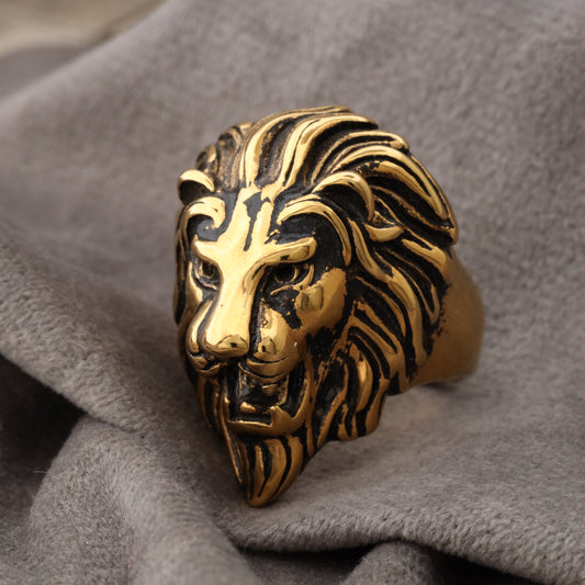 Lion Head Stainless Steel Ring A71