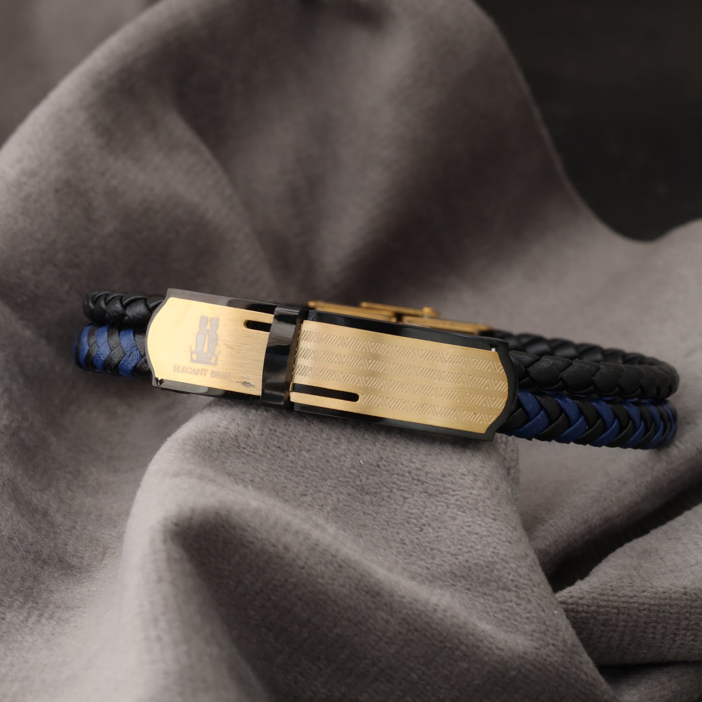 Natural Leather & Stainless Steel Bracelet L717