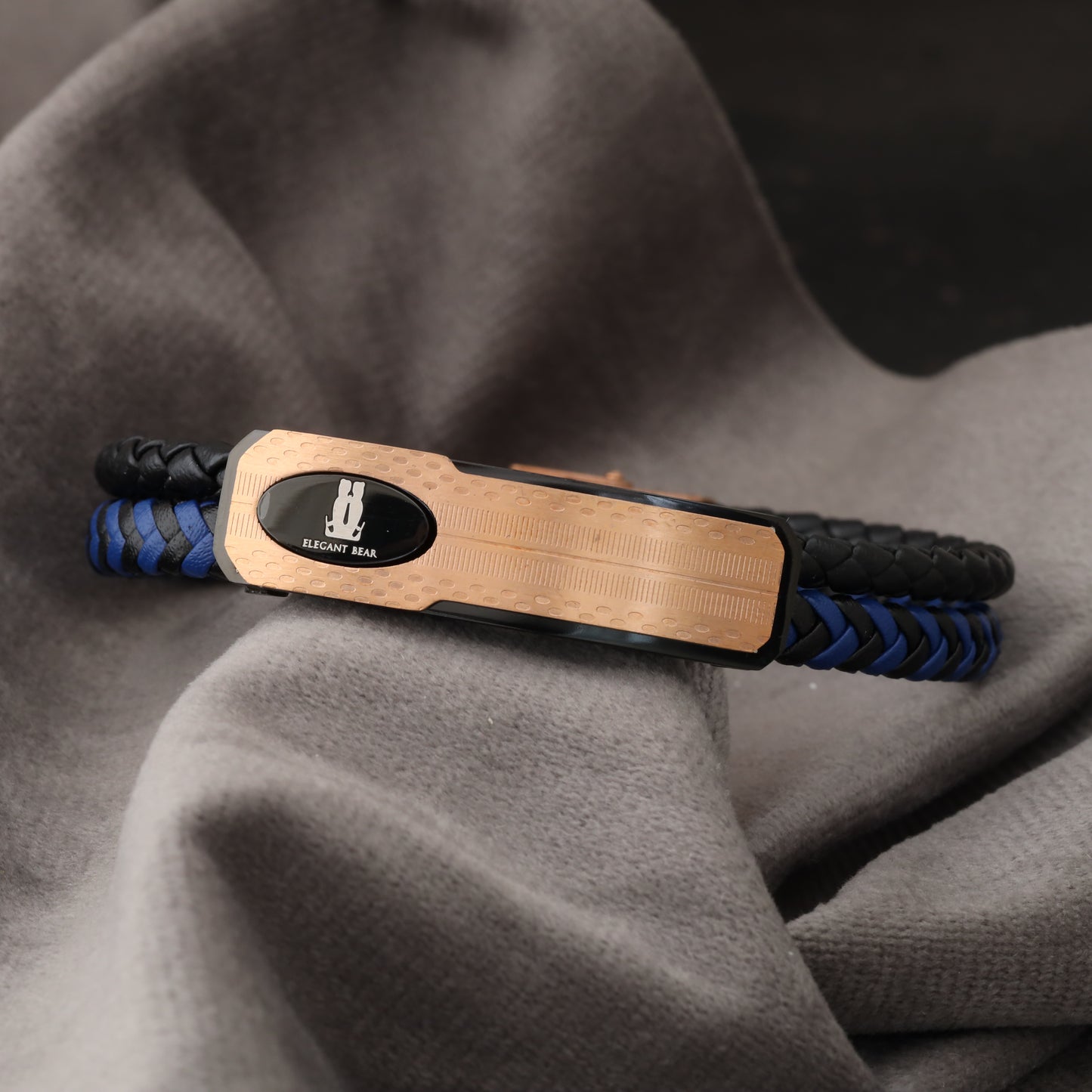 Natural Leather & Stainless Steel Bracelet L728