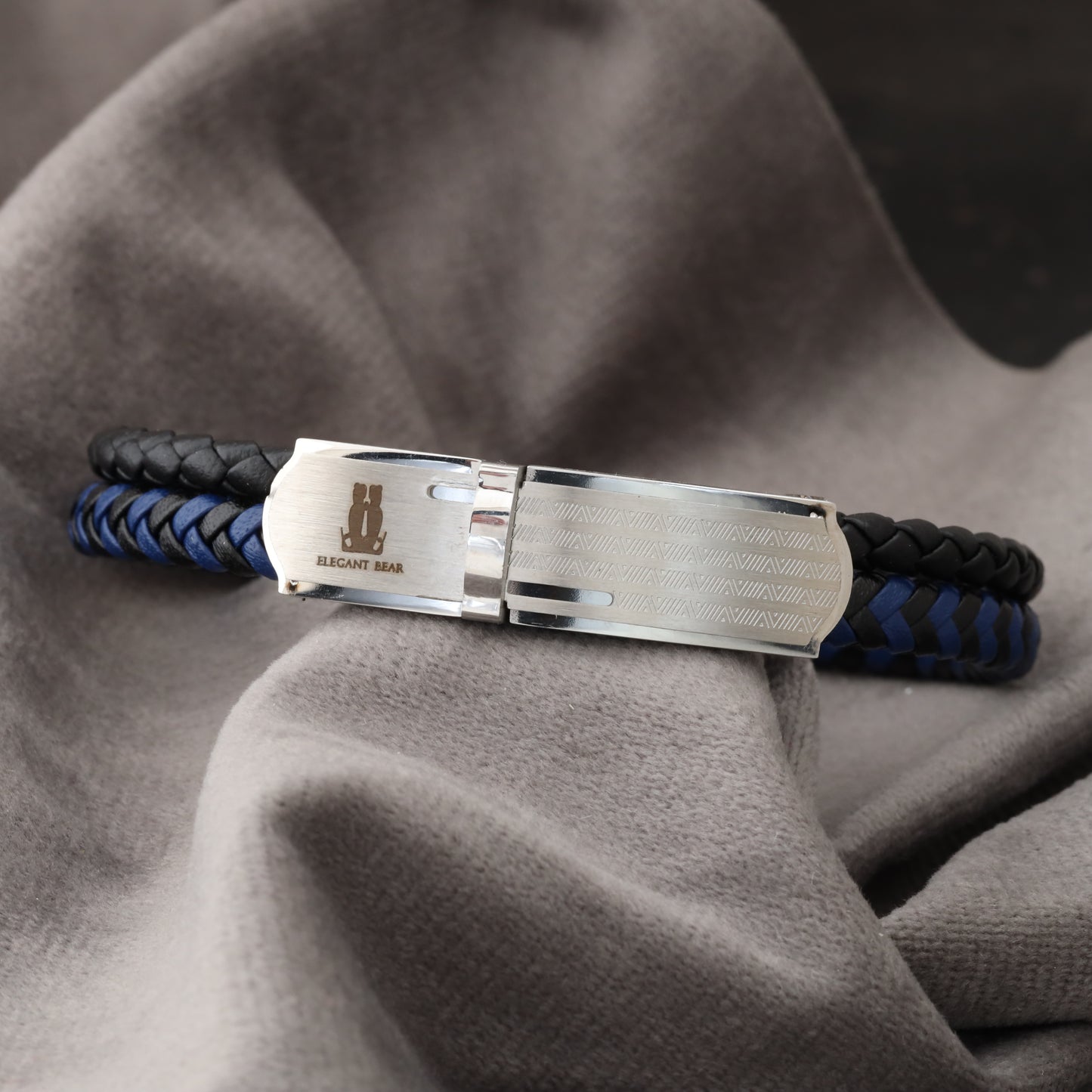 Natural Leather & Stainless Steel Bracelet L718