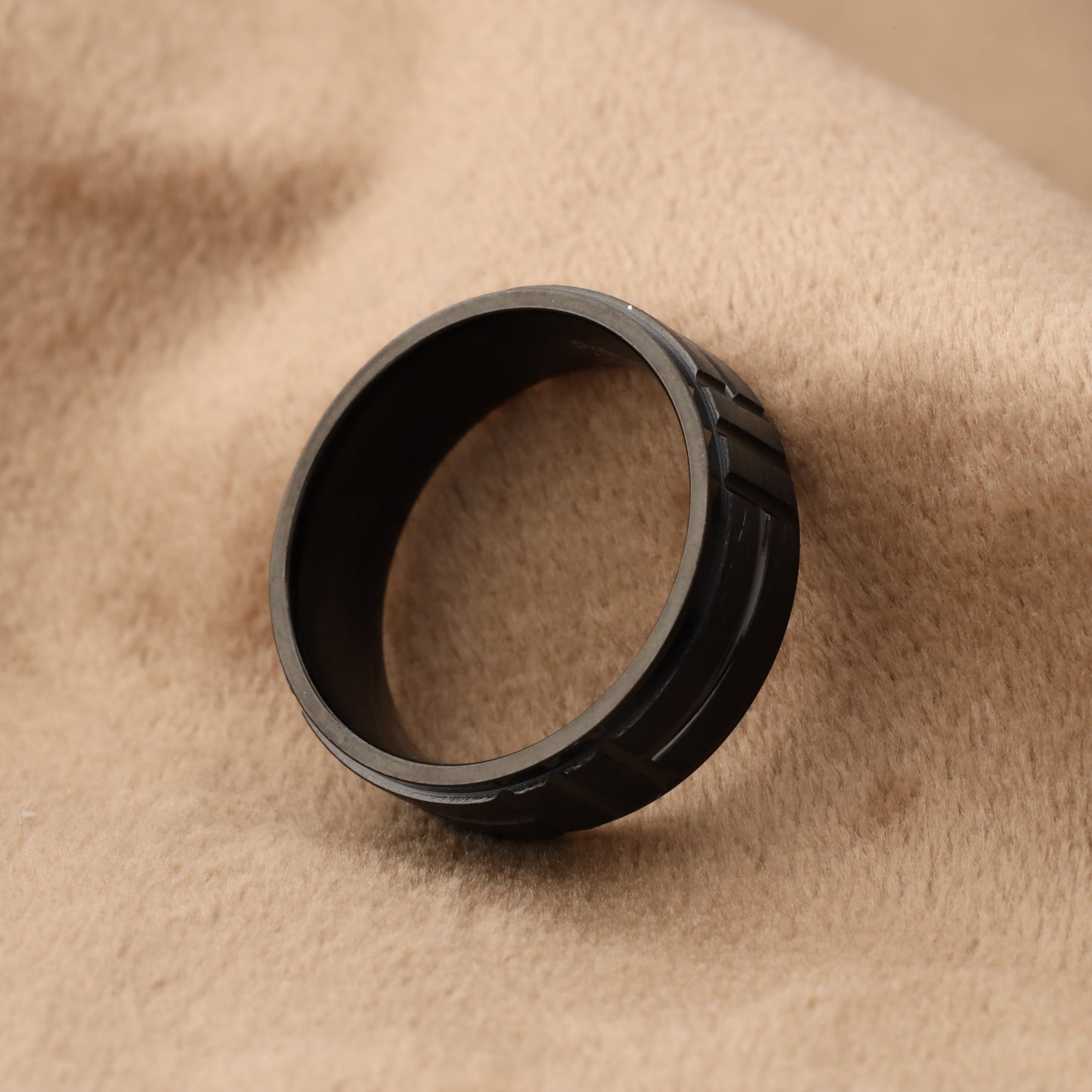 A112 Black Matte Titanium Ring - 8mm Width - Customizable Engraving