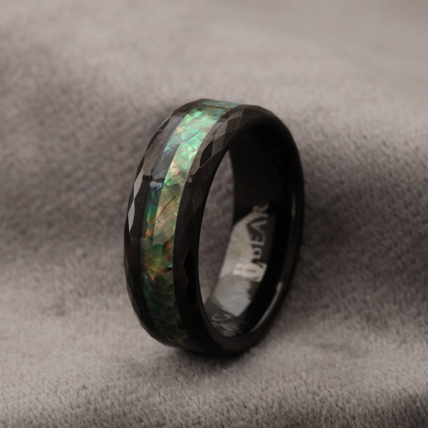 Tungsten Ring with Abalone Shell Inlay - 8mm - A138