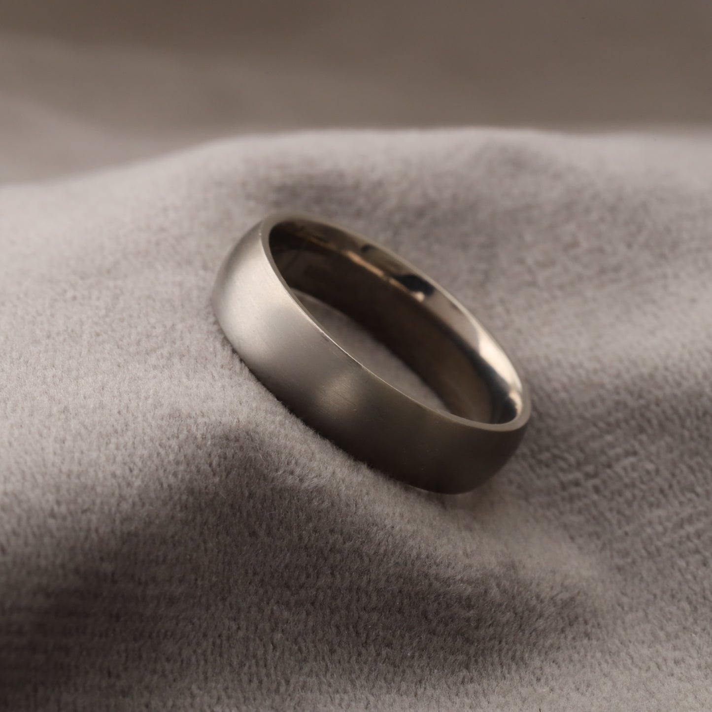 A225 Silver Titanium Ring Matte Finish - 6mm Simple Elegance
