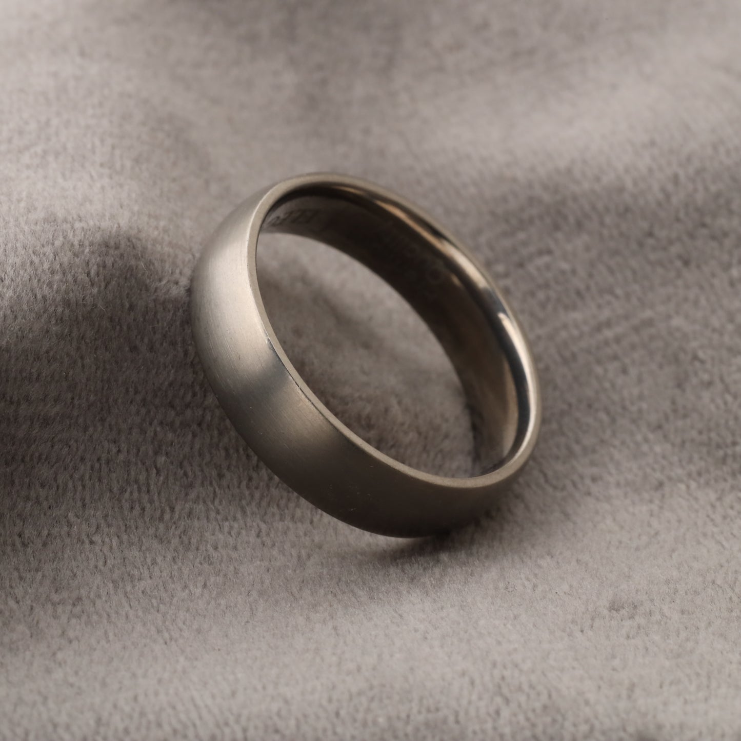A225 Silver Titanium Ring Matte Finish - 6mm Simple Elegance