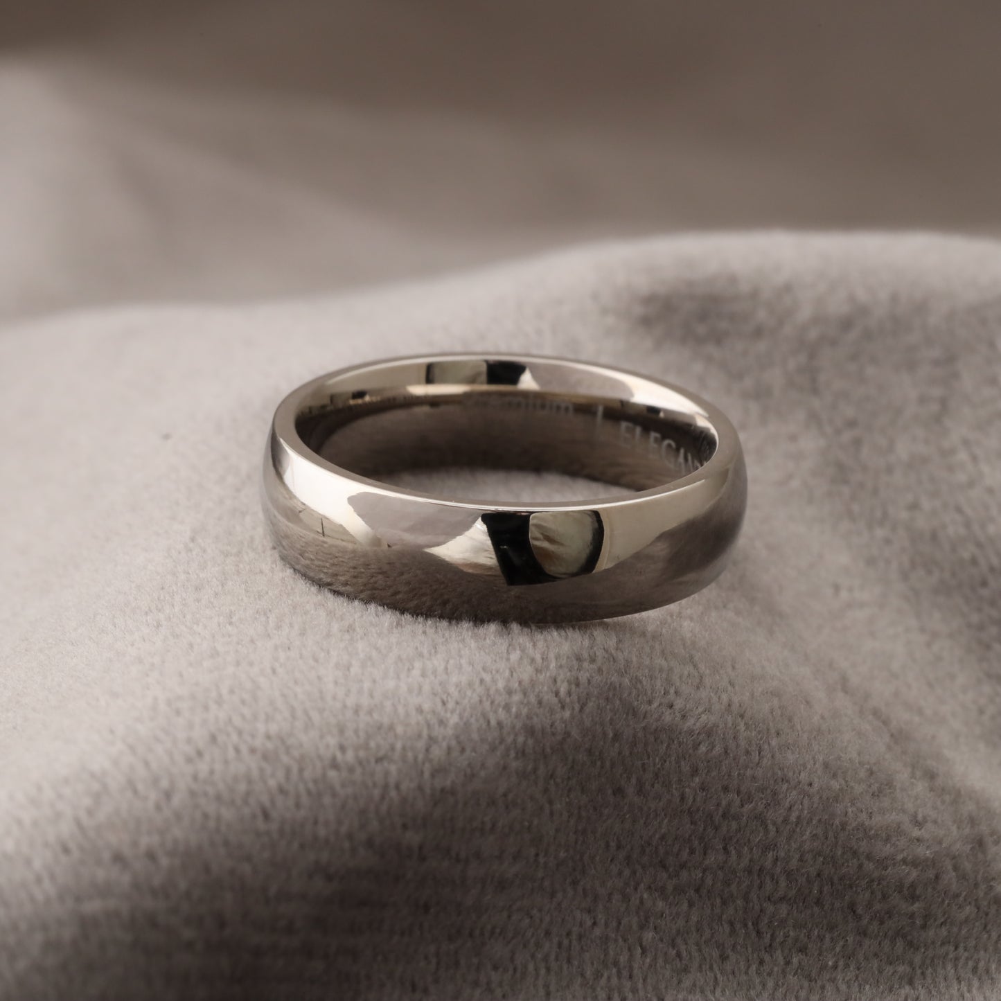 A228 Silver Titanium Ring Brilliant Reflective Finish - 6mm