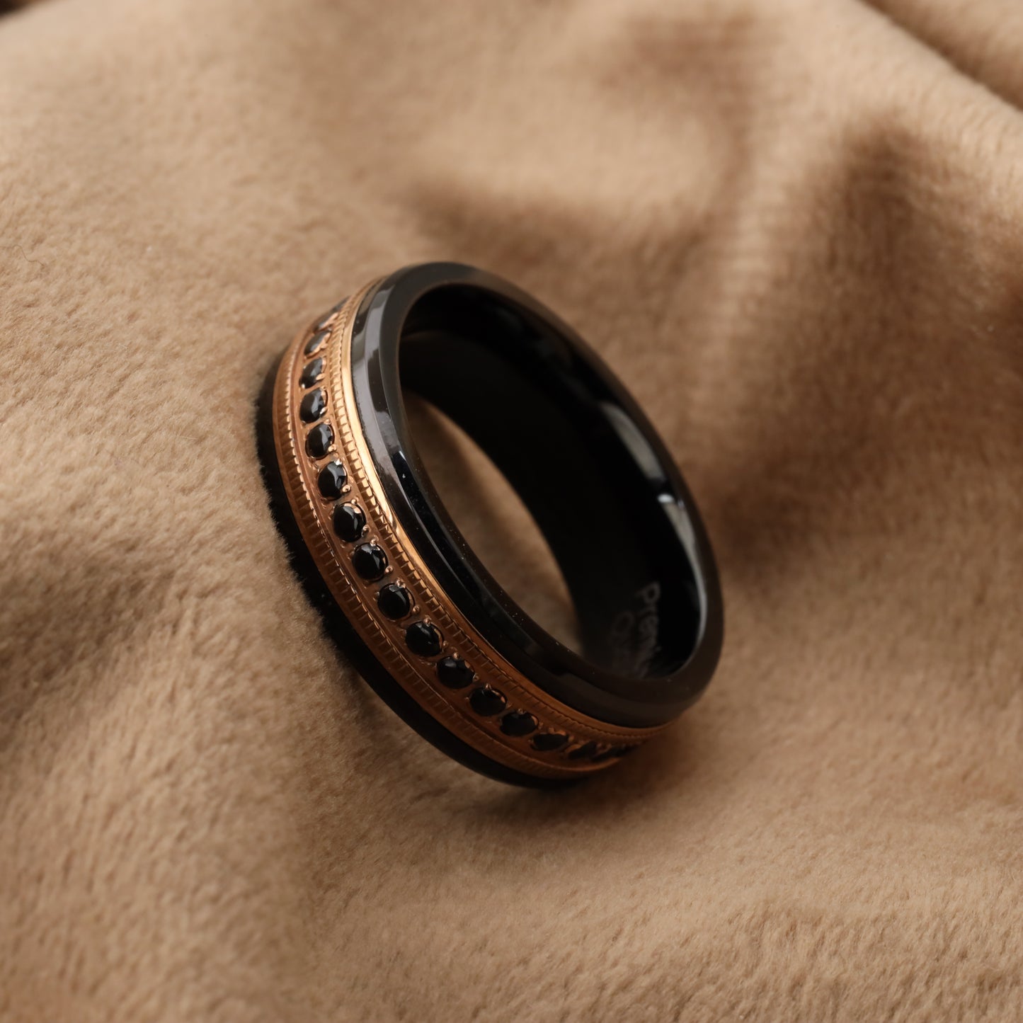 Black Zircon Tungsten Ring - A188