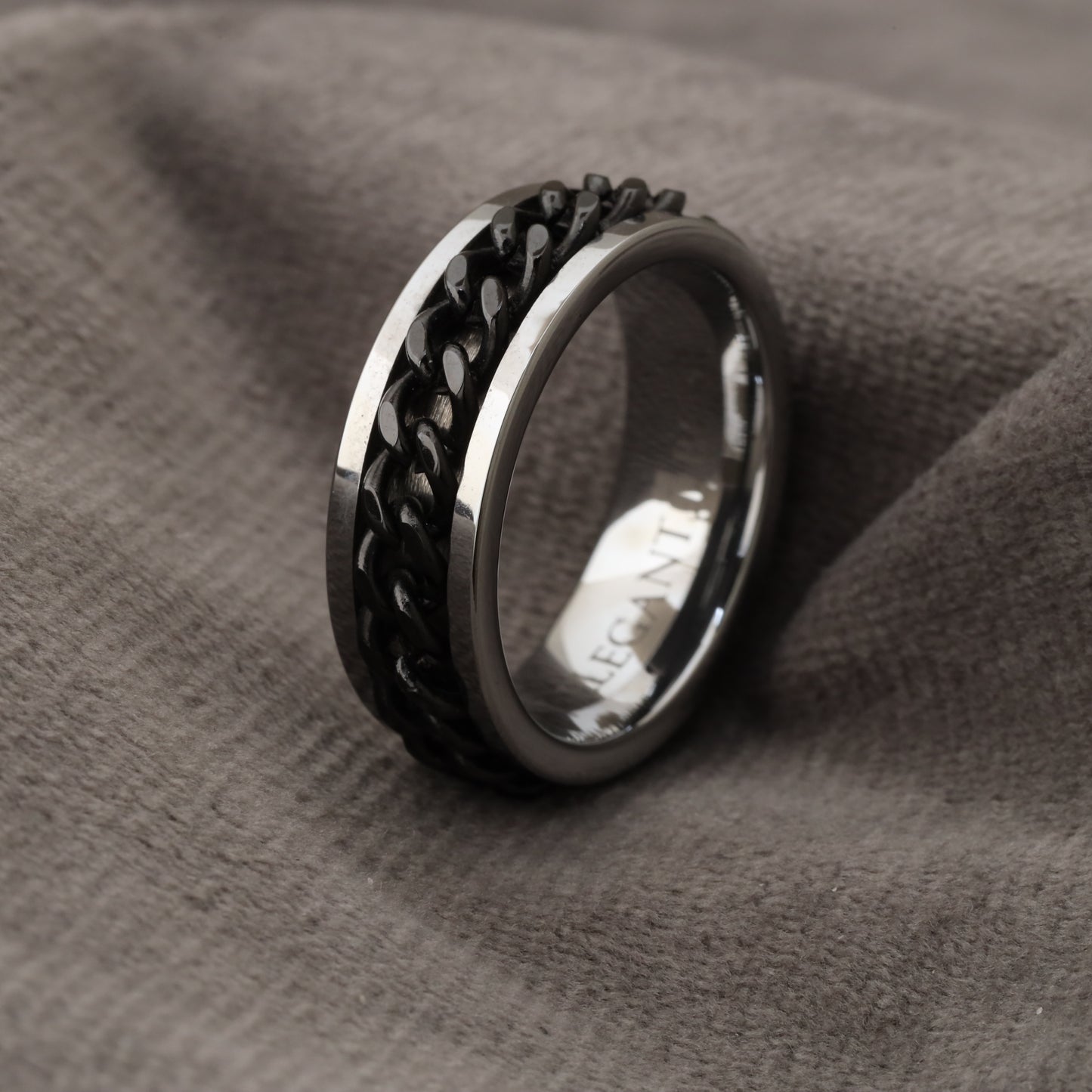 A136 Tungsten Carbide Ring with Black Stainless Steel Frame