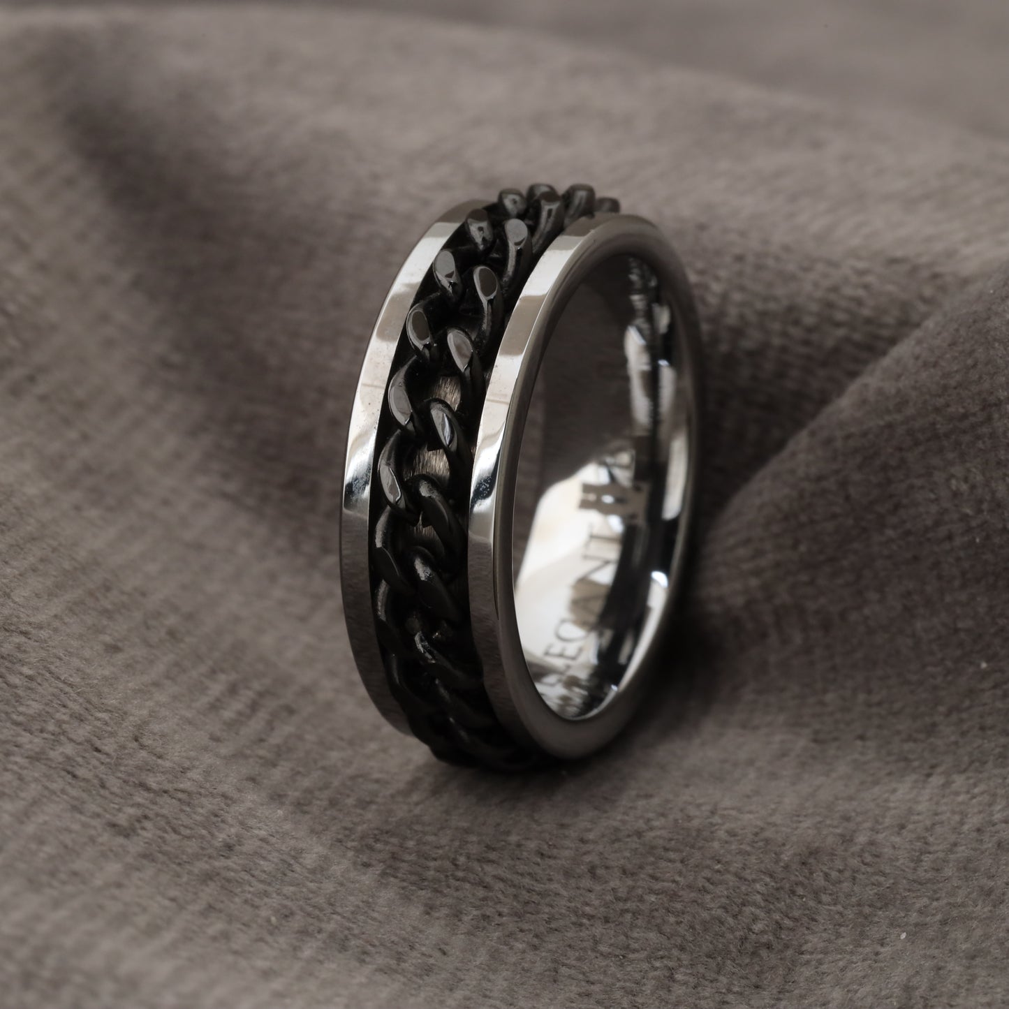 A136 Tungsten Carbide Ring with Black Stainless Steel Frame