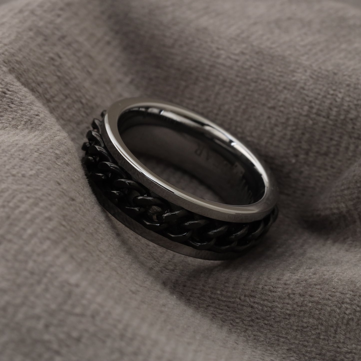 A136 Tungsten Carbide Ring with Black Stainless Steel Frame