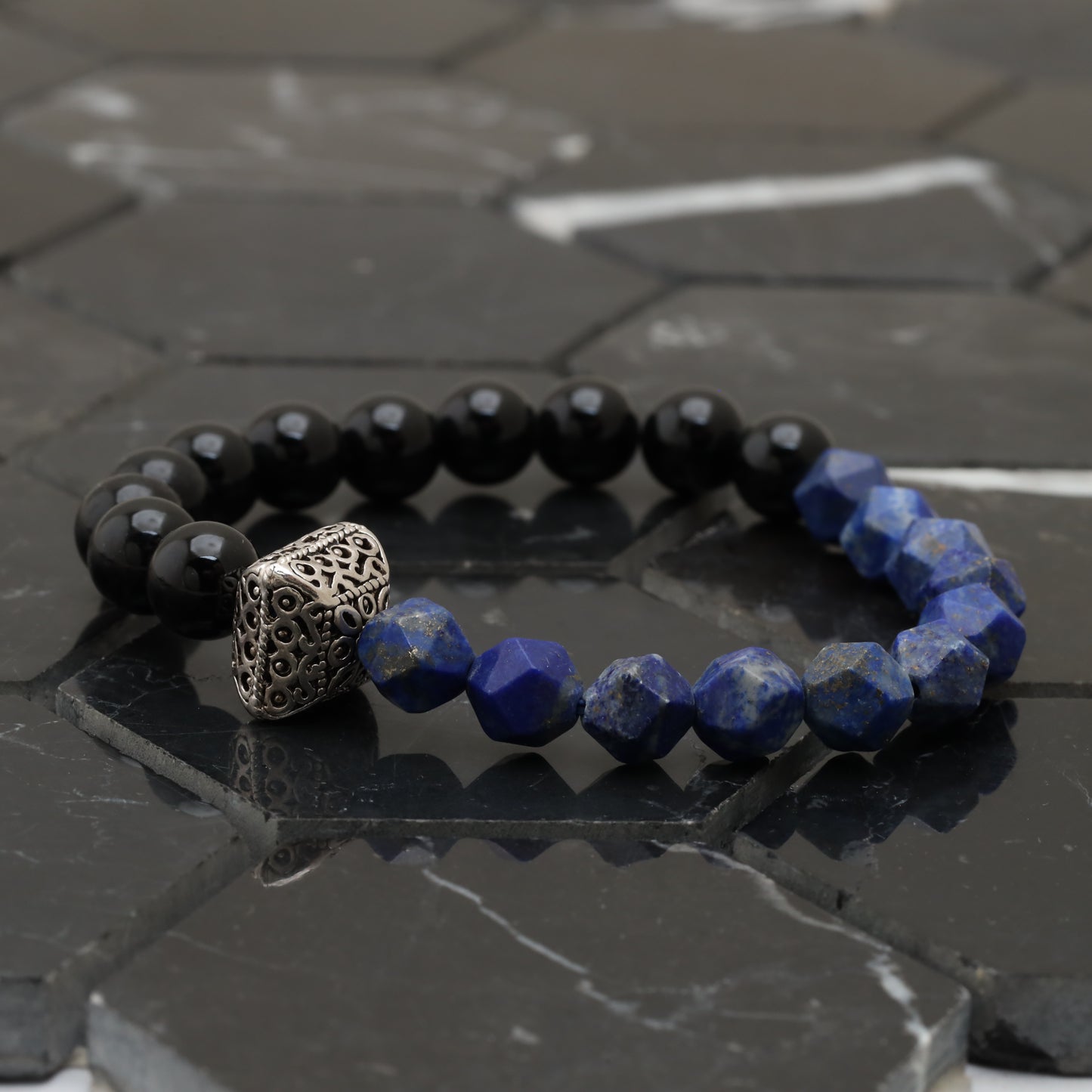 Secret Lapis Lazuli Bracelet - 925 Sterling Silver Toy - Onyx Class +AAA - Lazurite Bracelet LU205