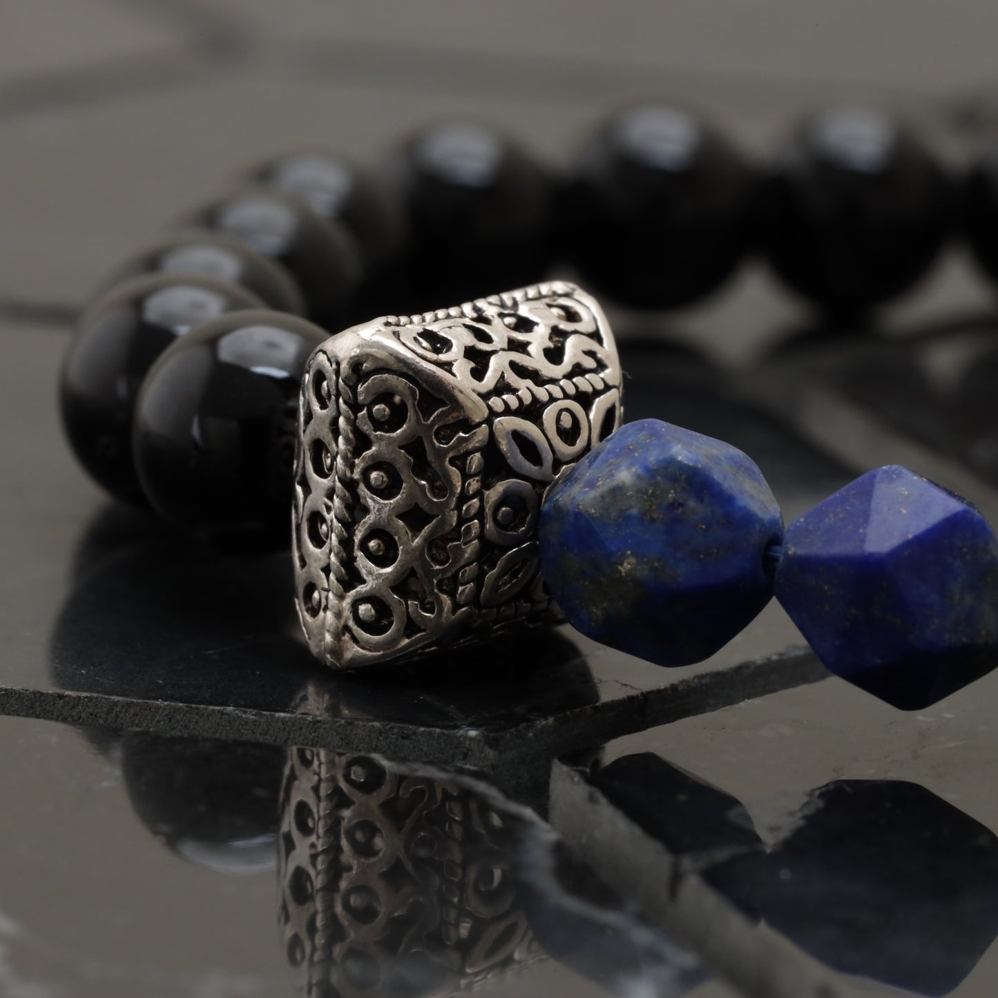 Secret Lapis Lazuli Bracelet - 925 Sterling Silver Toy - Onyx Class +AAA - Lazurite Bracelet LU205