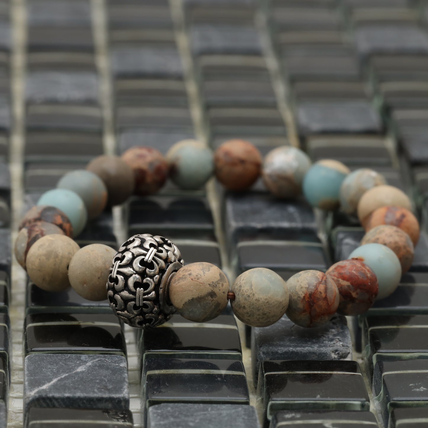 Royal Desert Jasper Bracelet - Royal Roller Sign 925 Sterling Silver Toy - Desert Jasper Class + AAA Bracelet LU219