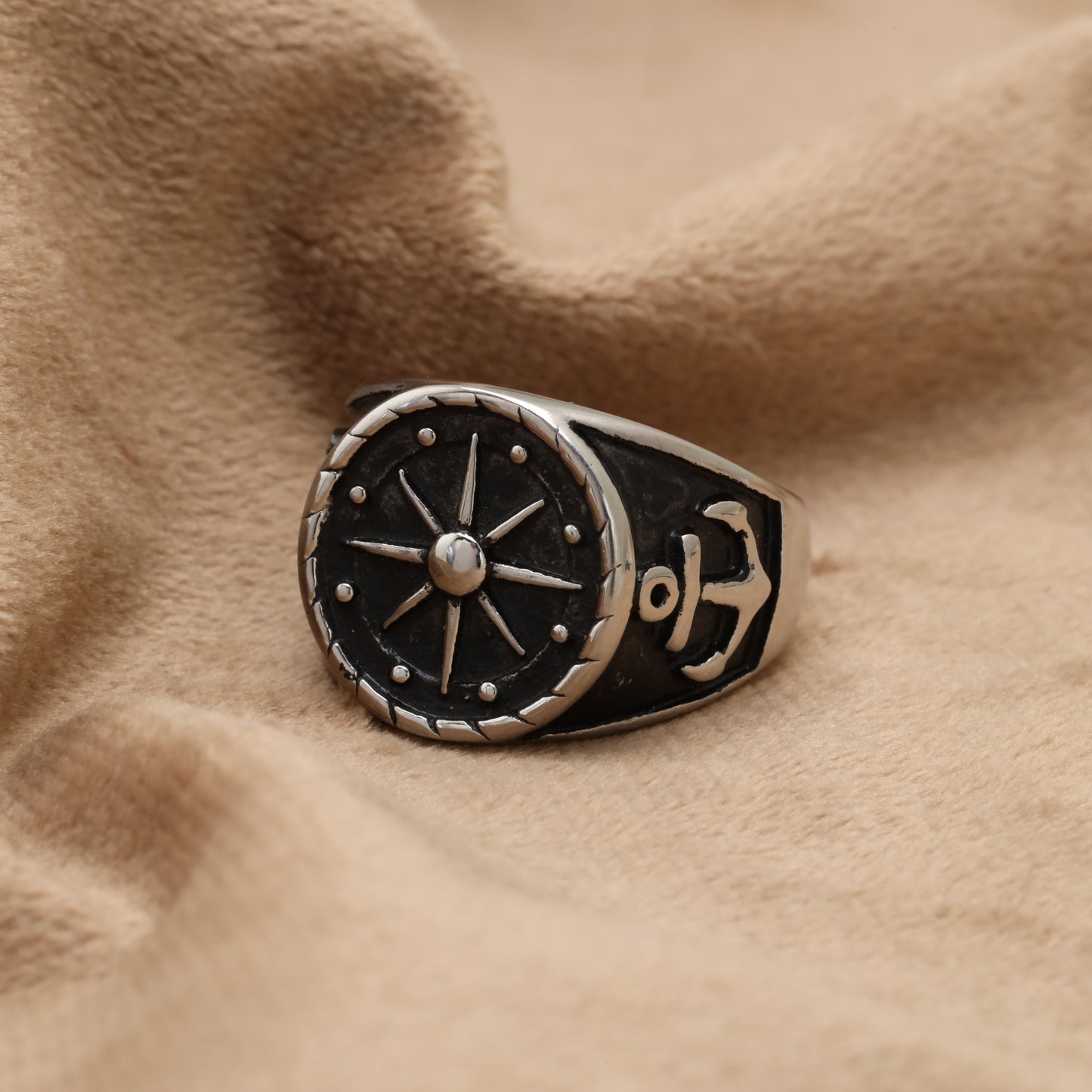 Compass & Anchor Signet Ring R6657