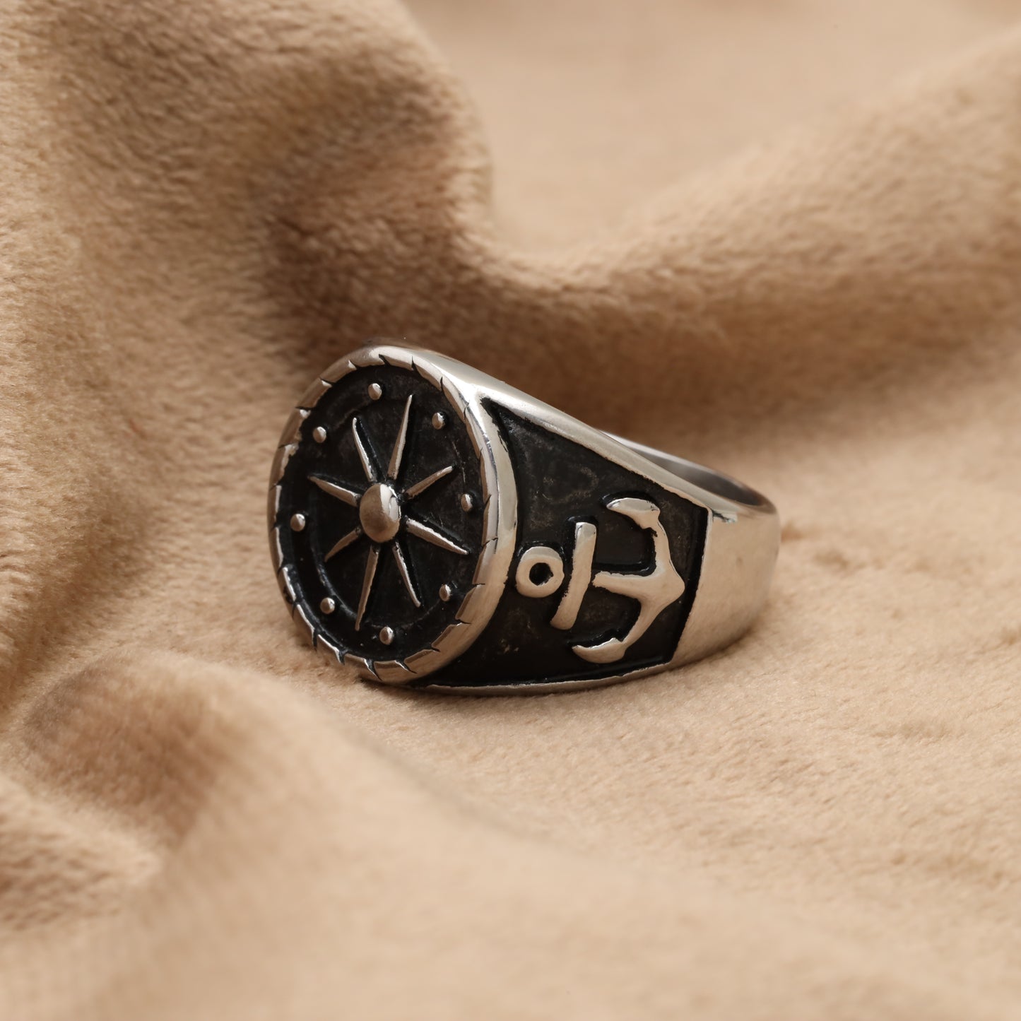 Compass & Anchor Signet Ring R6657
