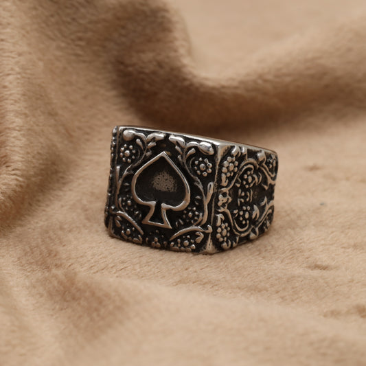Ace of Spades Stainless Steel Ring R6659