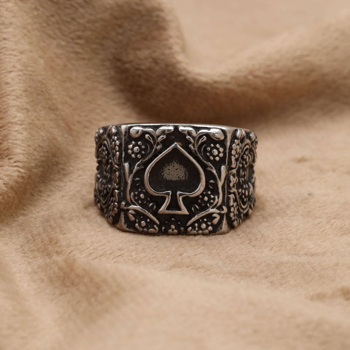 Ace of Spades Stainless Steel Ring R6659