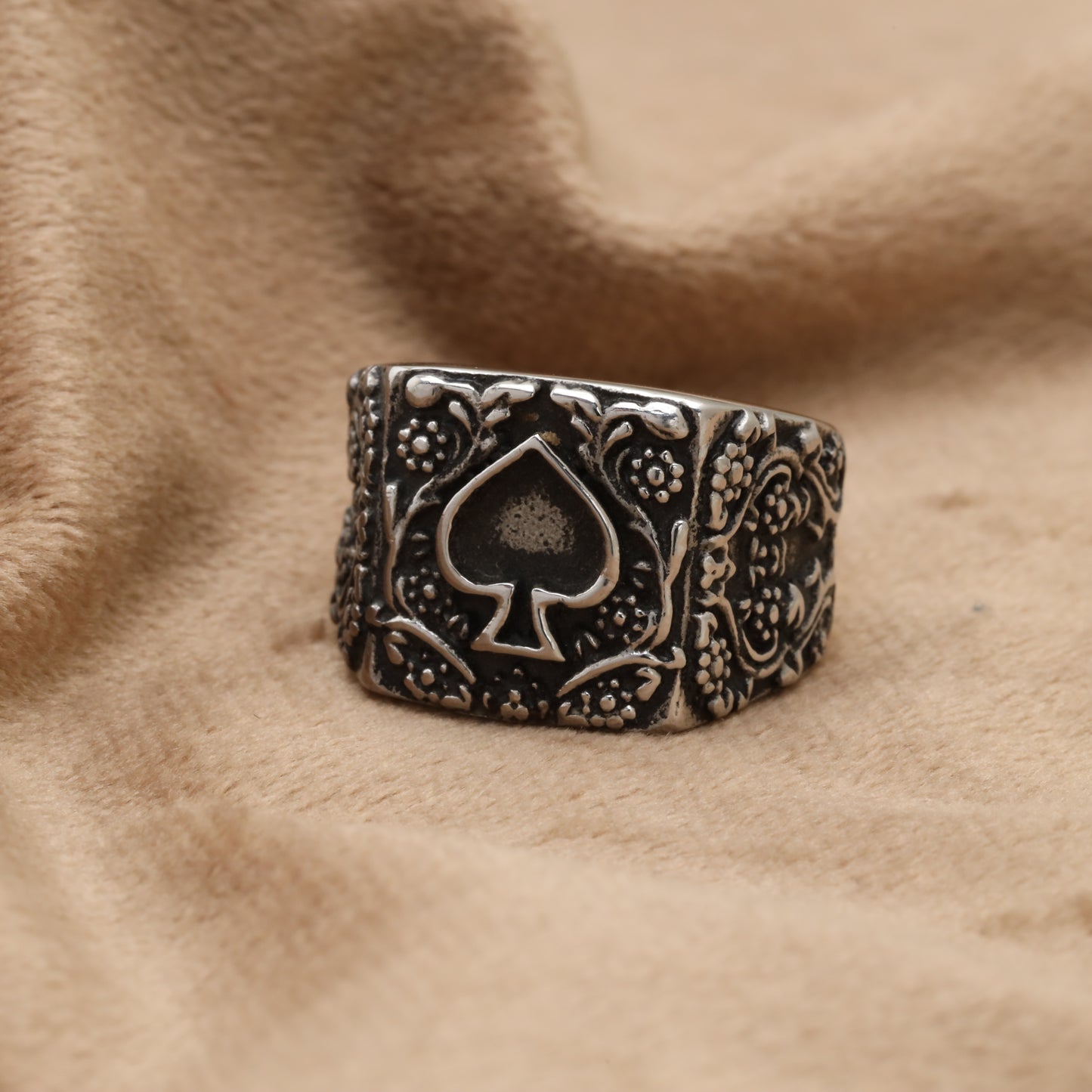 Ace of Spades Stainless Steel Ring R6659