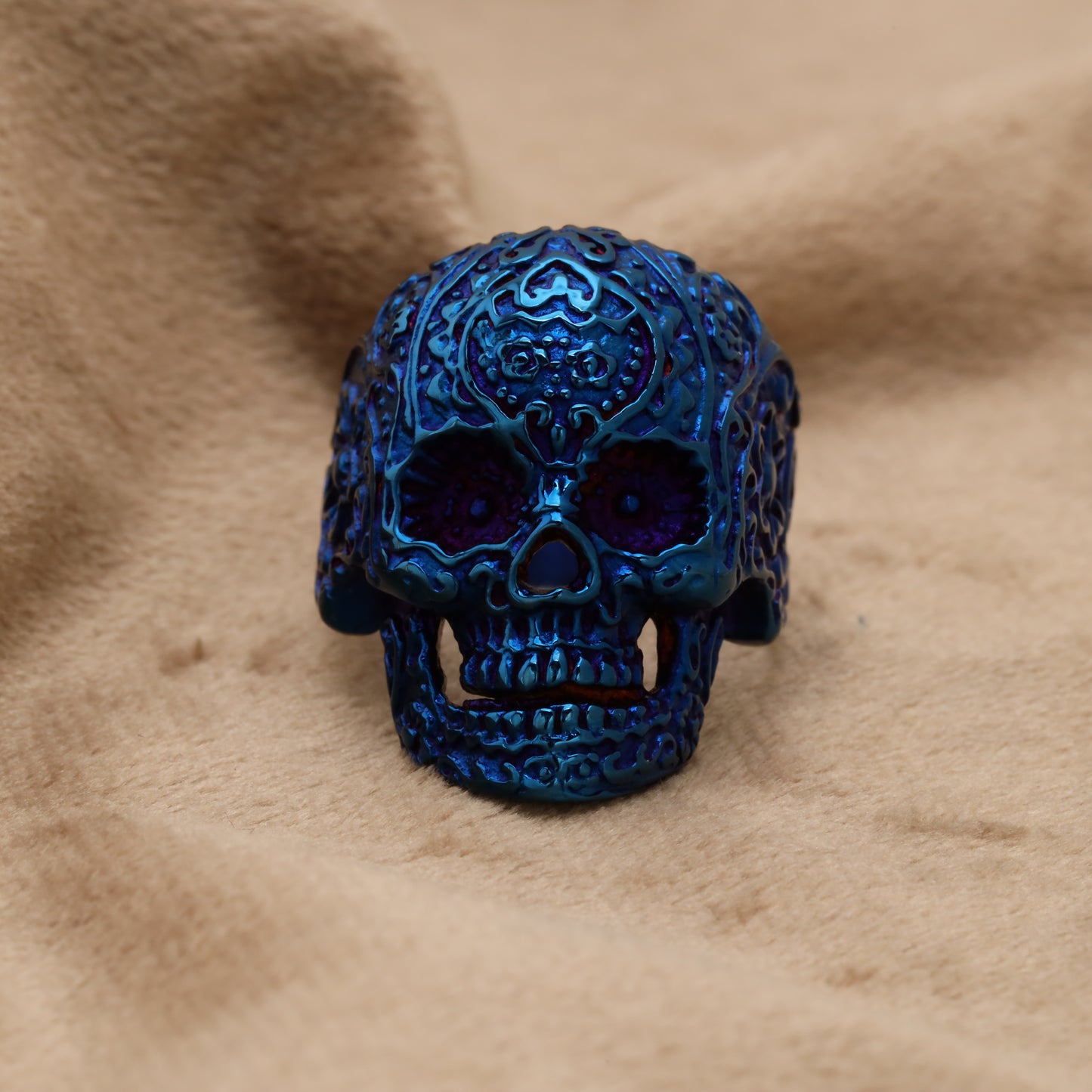 Blue Skull Stainless Steel Ring R1234