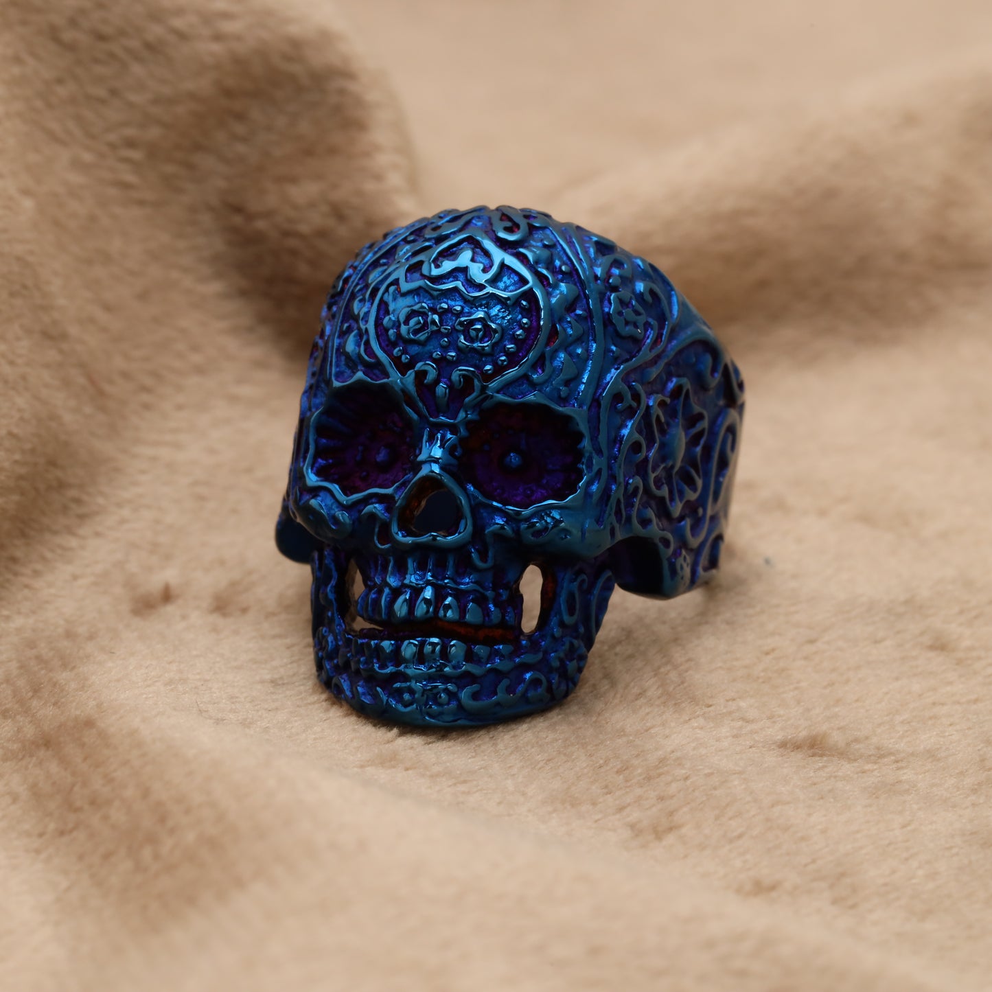 Blue Skull Stainless Steel Ring R1234