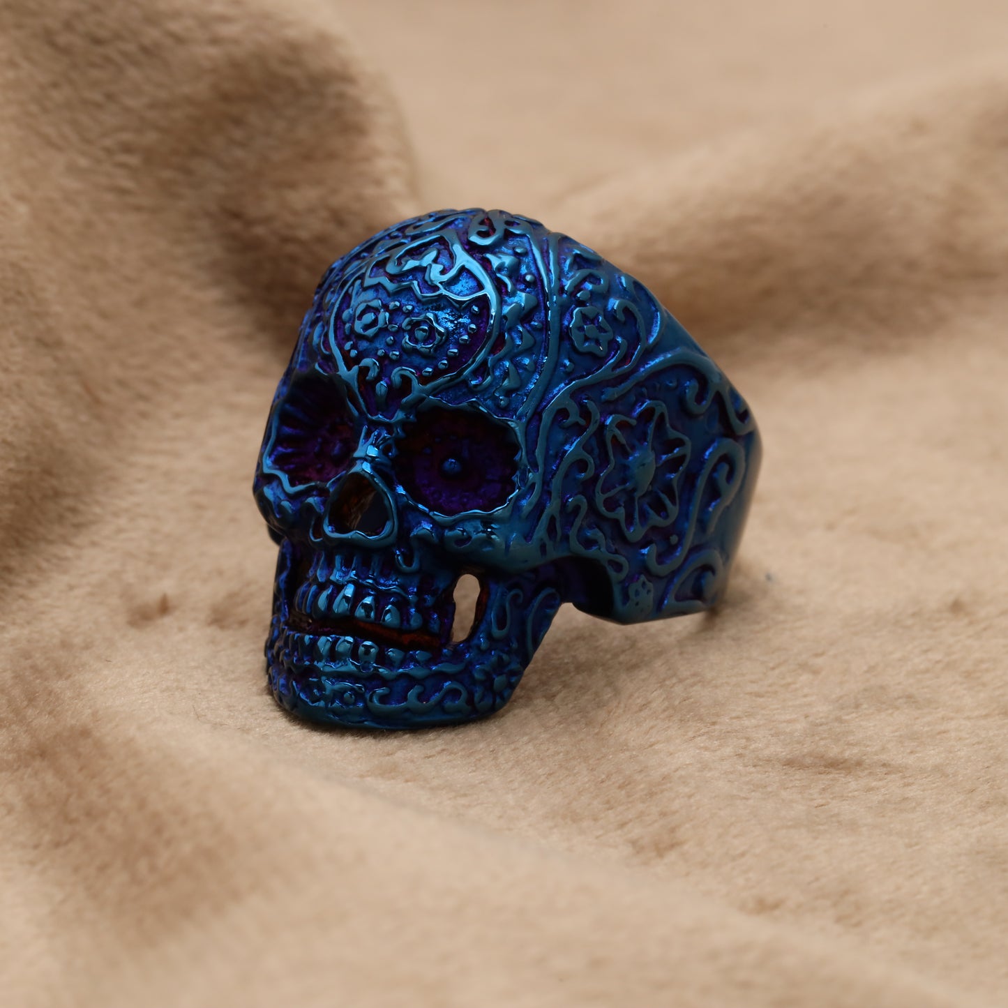 Blue Skull Stainless Steel Ring R1234