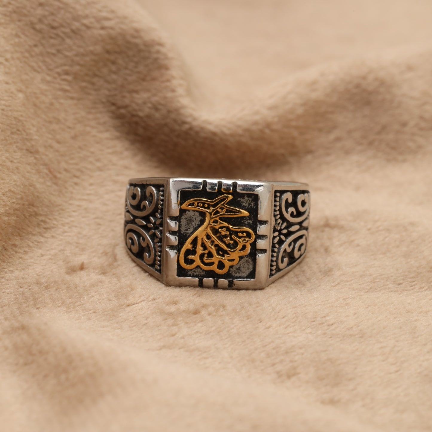 Sufi Whirling Dervish Stainless Steel Ring R1239