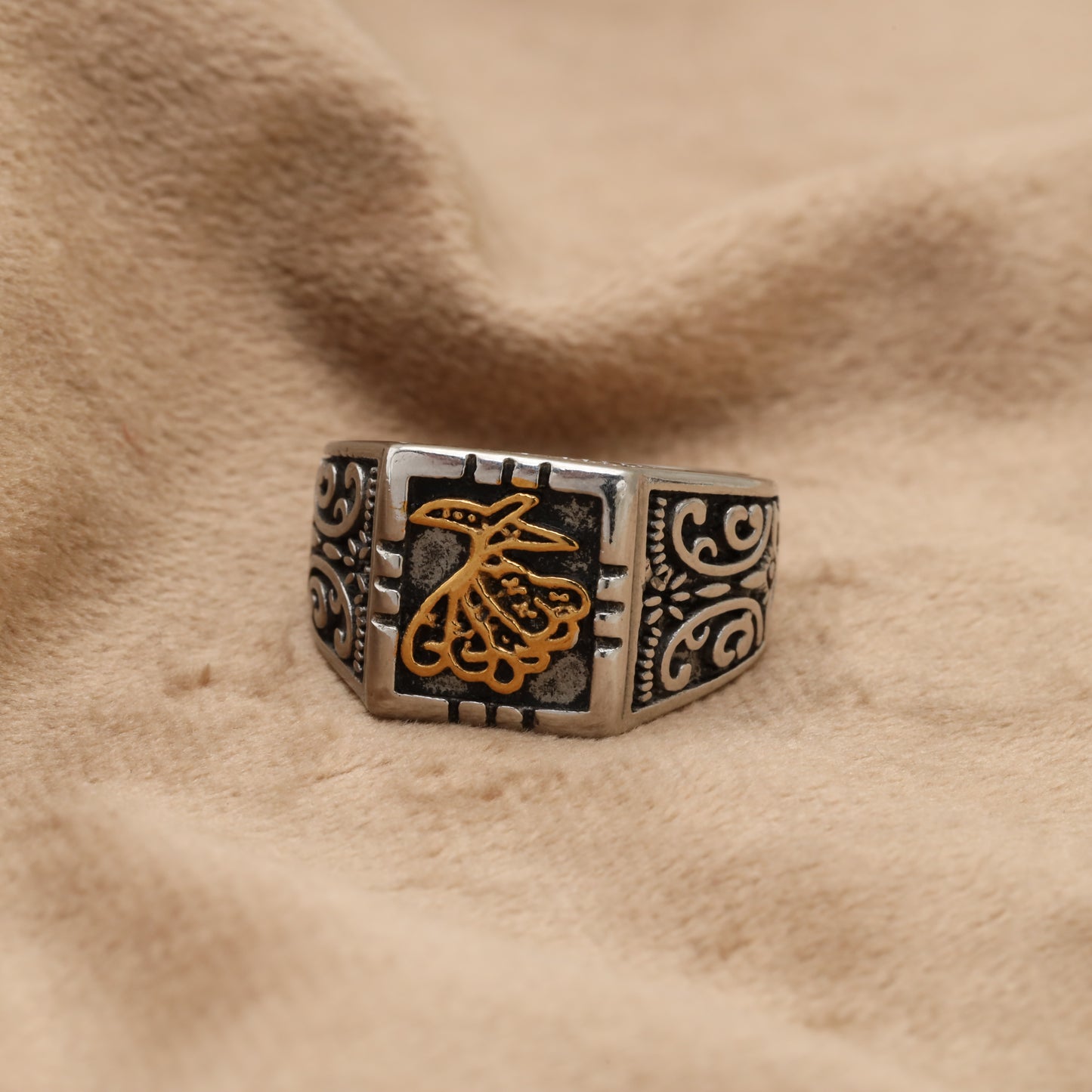 Sufi Whirling Dervish Stainless Steel Ring R1239