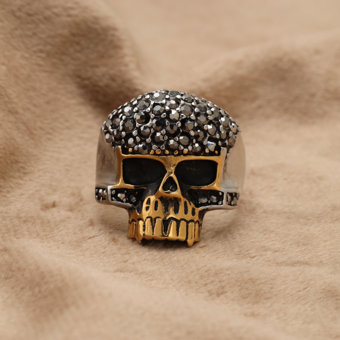 Skull Diamond Stainless Steel Ring R1241