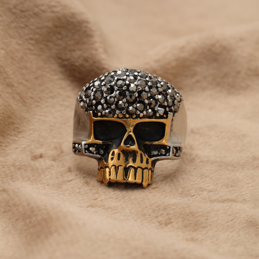 Skull Diamond Stainless Steel Ring R1241