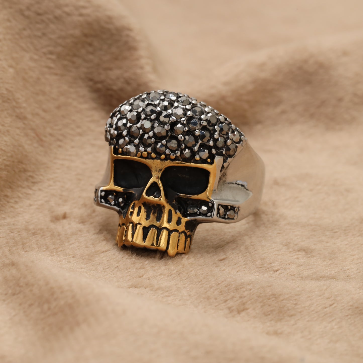 Skull Diamond Stainless Steel Ring R1241