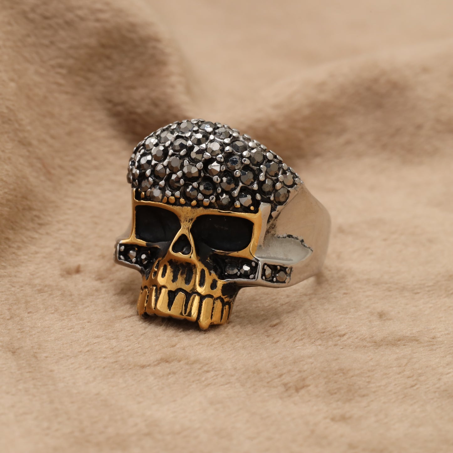 Skull Diamond Stainless Steel Ring R1241