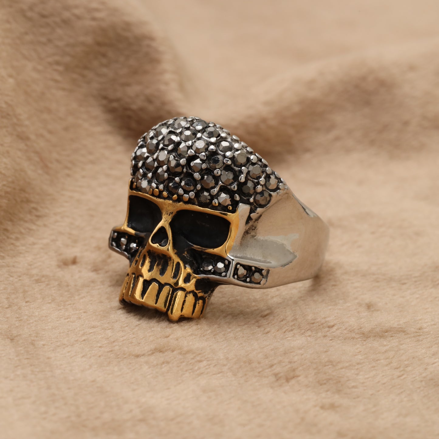 Skull Diamond Stainless Steel Ring R1241