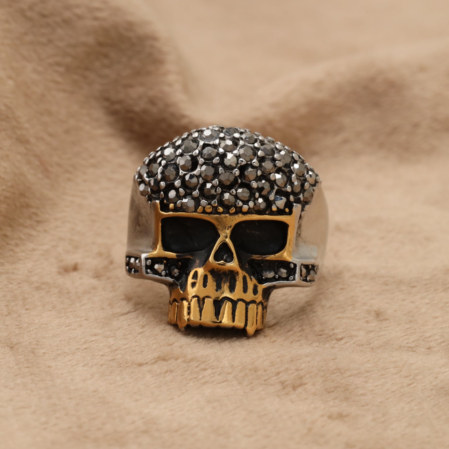 Skull Diamond Stainless Steel Ring R1241