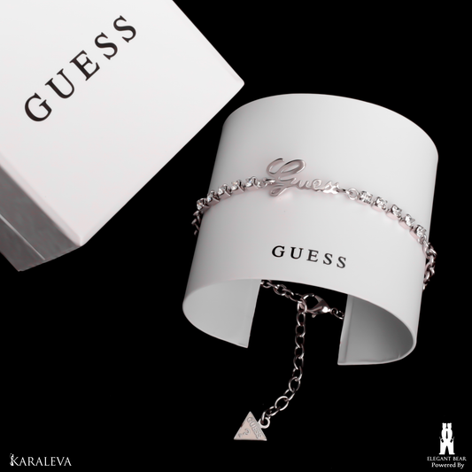 Guess Silver Plated Metal Bracelet G3