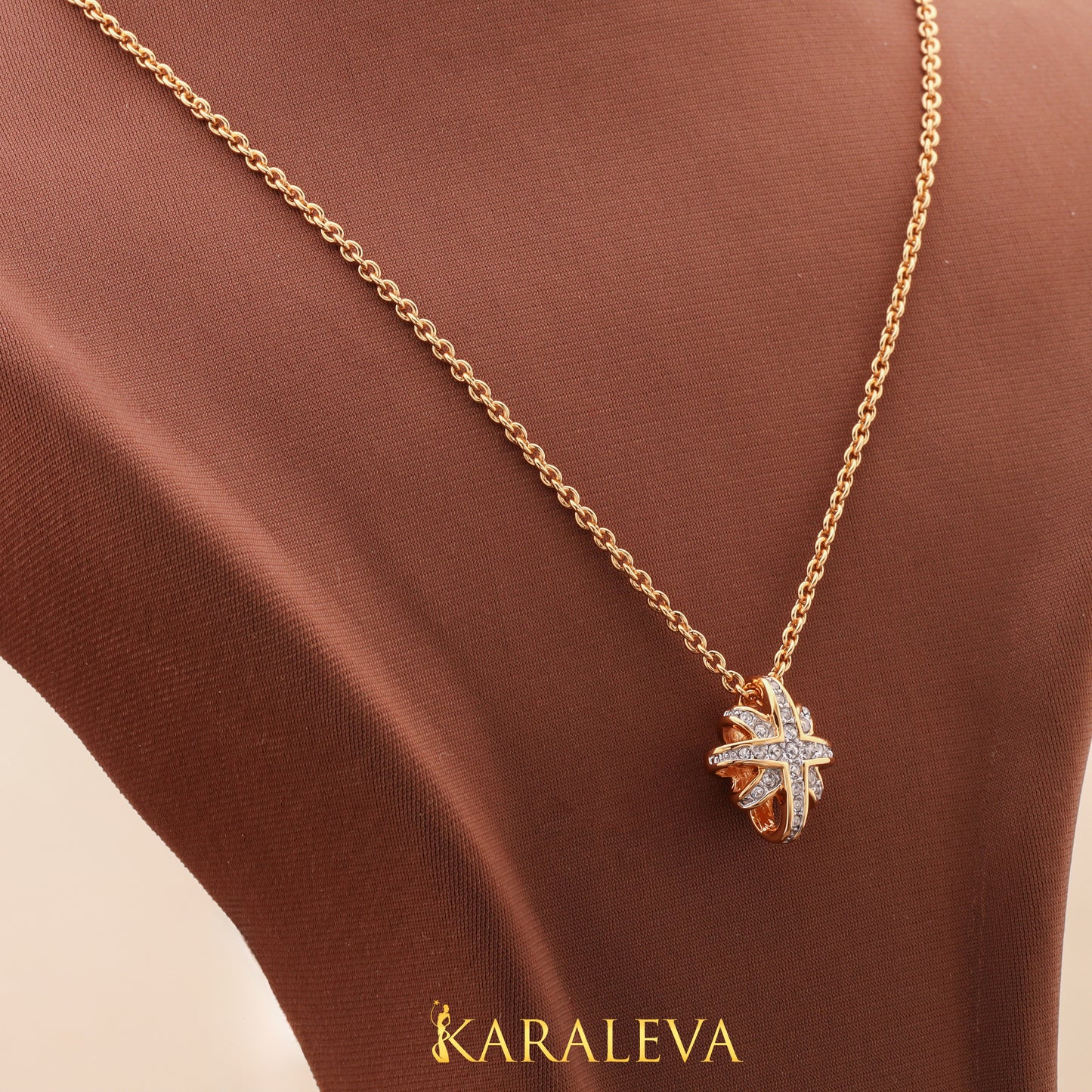 Rose Gold Knot Necklace N16