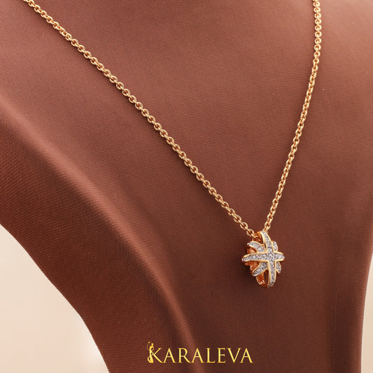 Rose Gold Knot Necklace N16