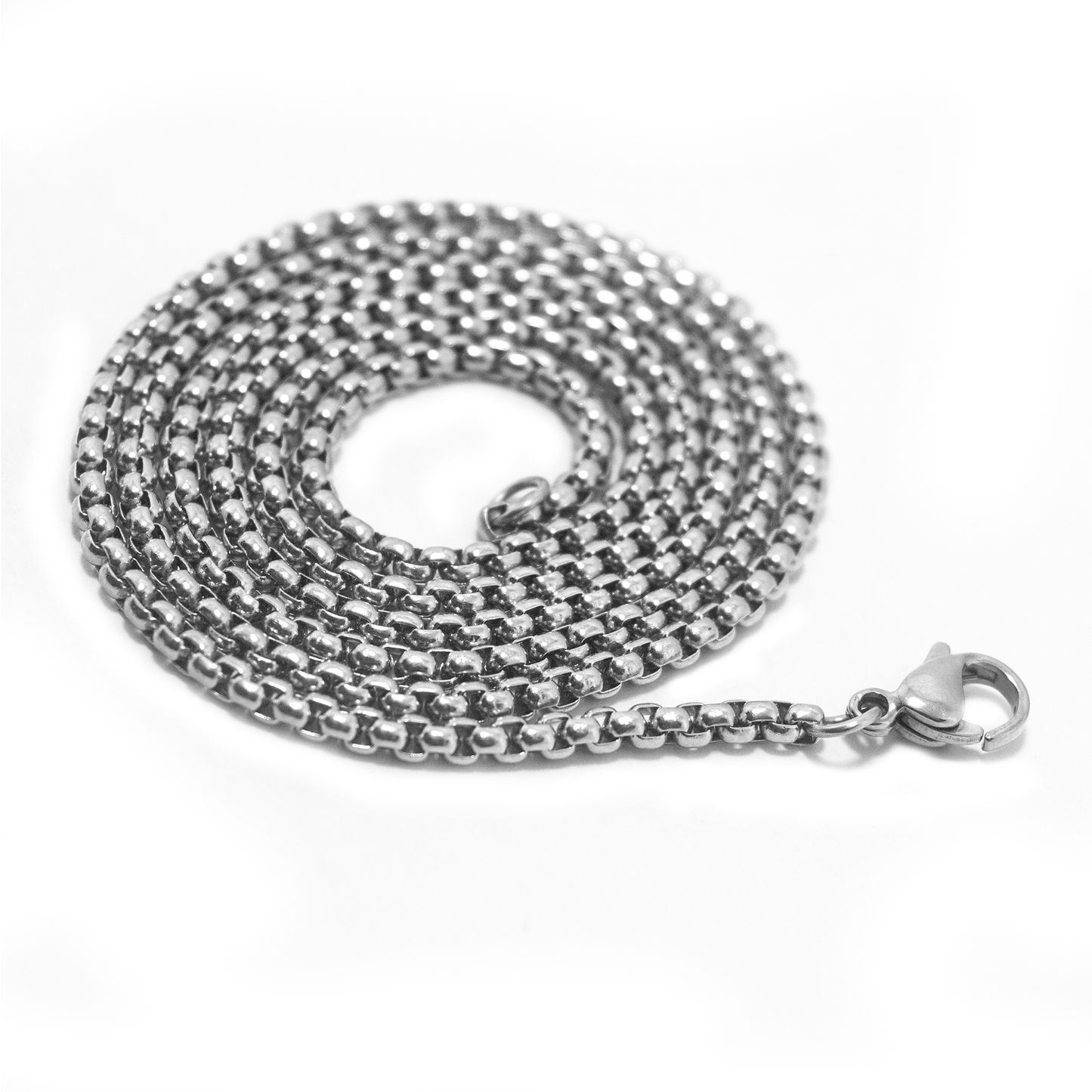 Silver Box Chain Necklace S1116